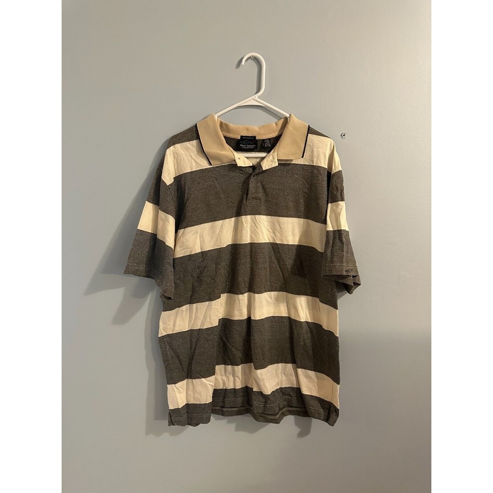 Greg Norman Collection Striped Polo Mens Size XL